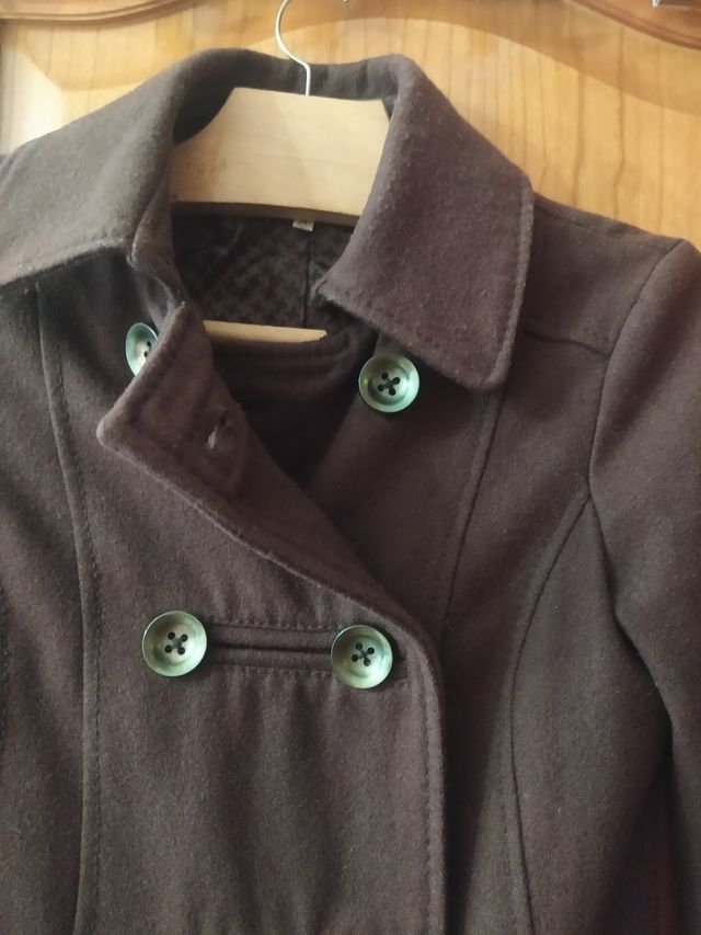 Chaquetón paño marrón