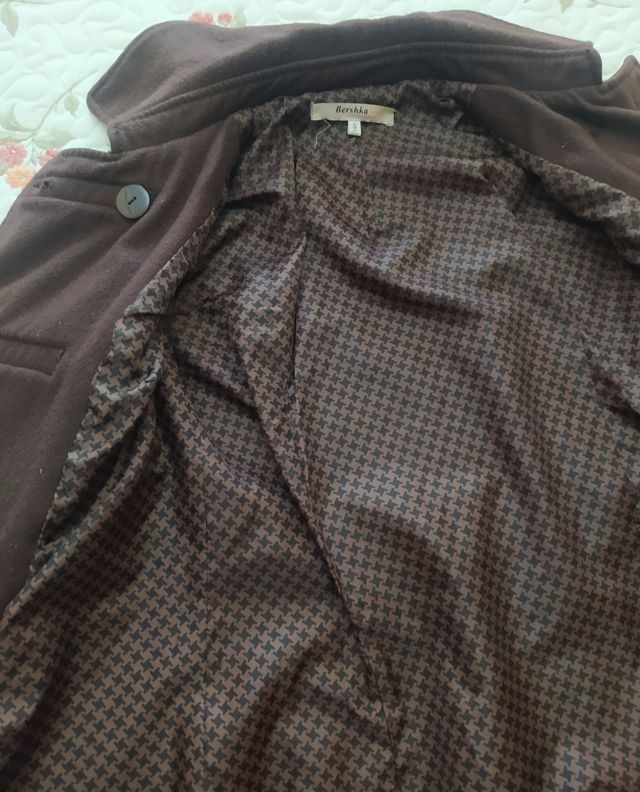 Chaquetón paño marrón