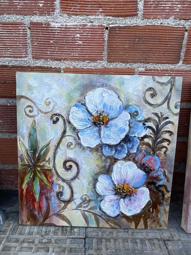 Conjunto cuadros flores nuevos