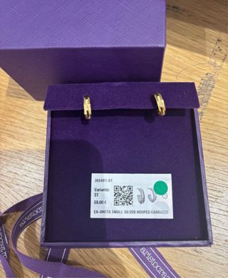 Pendientes Aristocrazy Plata Baño Oro 18k