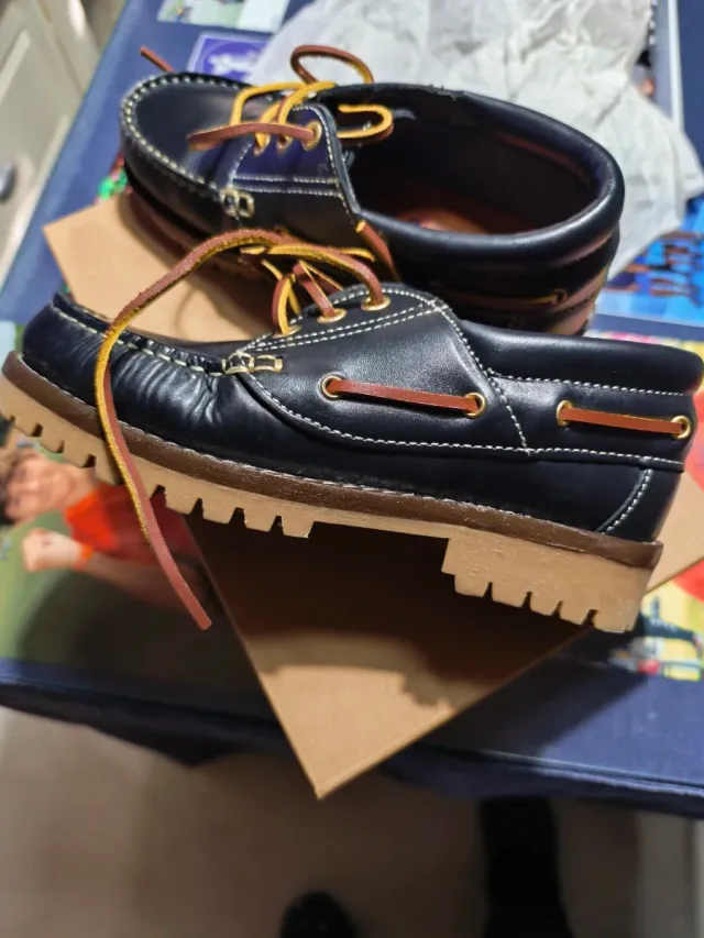 Náuticos mocasín piel azul marino talla 34