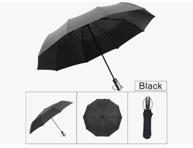 Paraguas Automático Plegable Negro Precintado