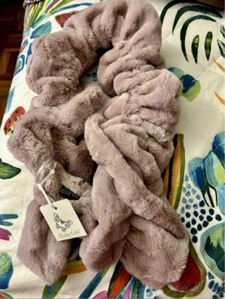 Scaldacollo in pelliccia ecologica rosa