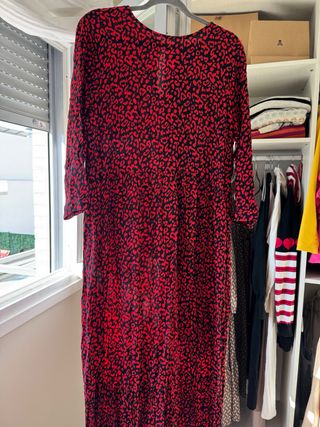 Vestido rojo estampado