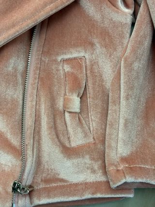 Giacchetta bambina in velluto rosa