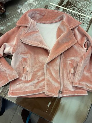 Giacchetta bambina in velluto rosa