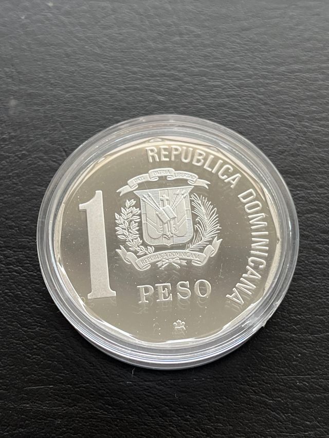 República Dominicana 1 Peso Plata Pura 1989