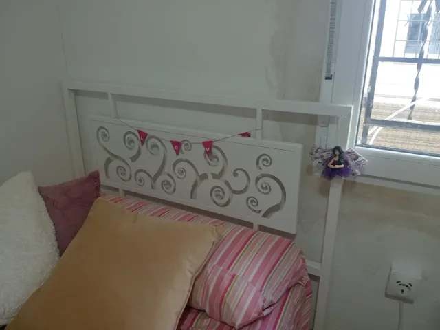 Cabecero forja blanco diseño moderno