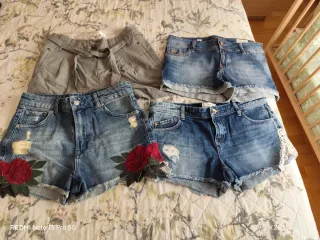 Lote 4 pantalones cortos vaqueros