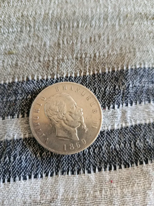 Lote de 6 Moneda Plata Vittorio Emanuele II