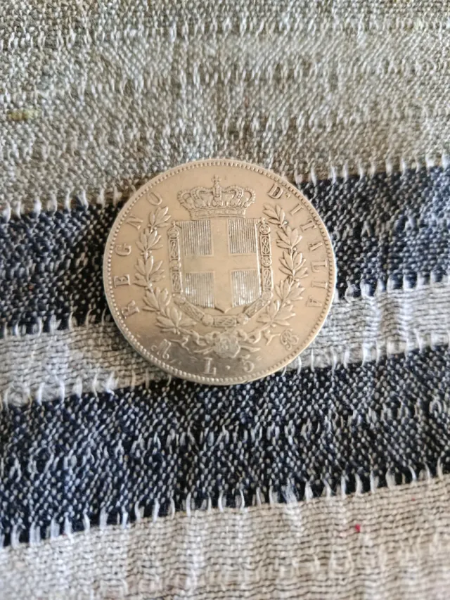 Lote de 6 Moneda Plata Vittorio Emanuele II