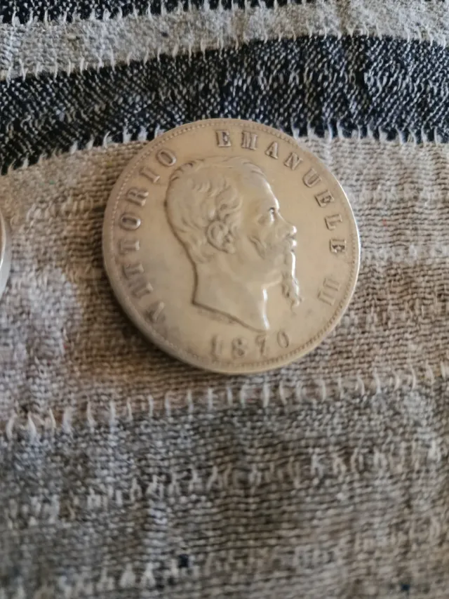 Lote de 6 Moneda Plata Vittorio Emanuele II