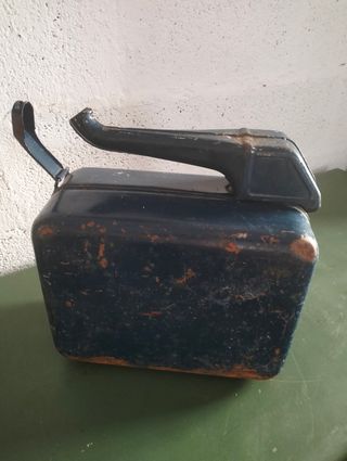 Bidón Gasolina Antiguo Azul