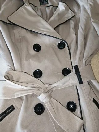 Gabardina mujer beige