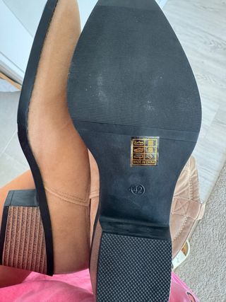 Botas cowboy beige/marrón