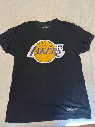 Camiseta Lakers Mitchell & Ness Negra Morada