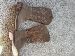 Botas altas vaqueras beige