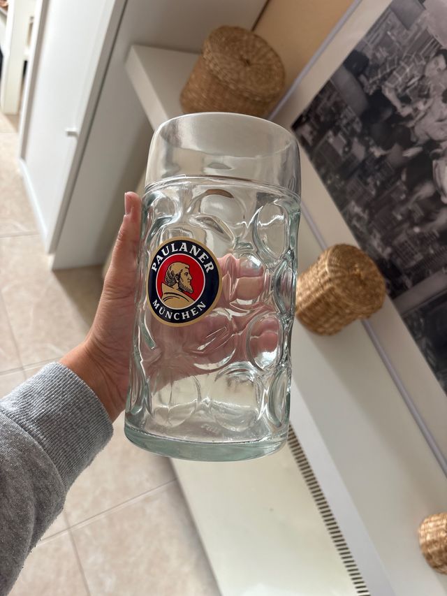 Jarra Cerveza Paulaner Oktoberfest Cristal
