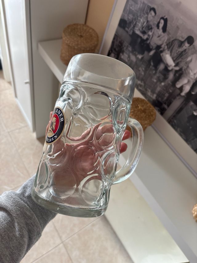 Jarra Cerveza Paulaner Oktoberfest Cristal