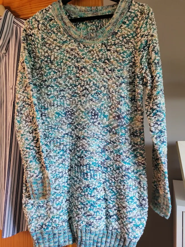 Suéter de punto multicolor