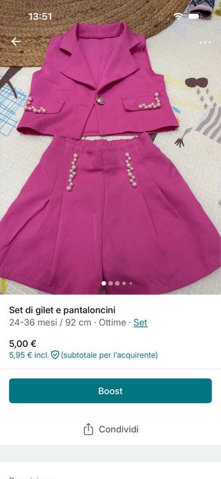 Set Gilet e Pantaloncini Bambina