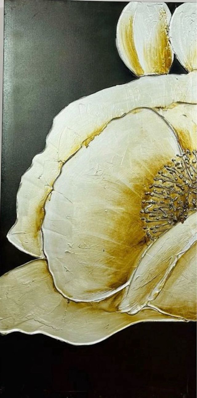 Cuadros modernos flor dorada