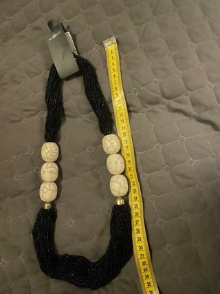 Collana lunga Bijoux Brigitte perle nere e bianche