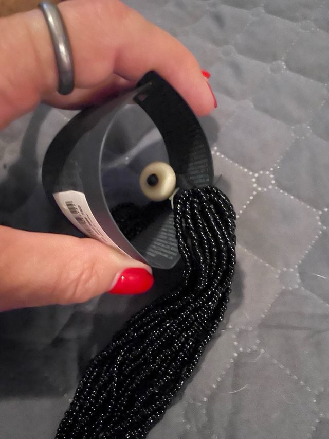 Collana lunga Bijoux Brigitte perle nere e bianche