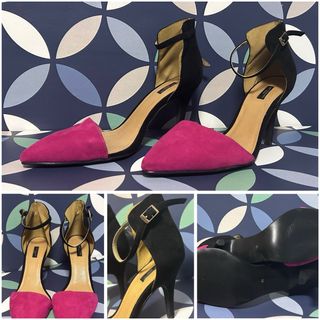 Zapatos tacón fiesta negro fucsia Unit Collection