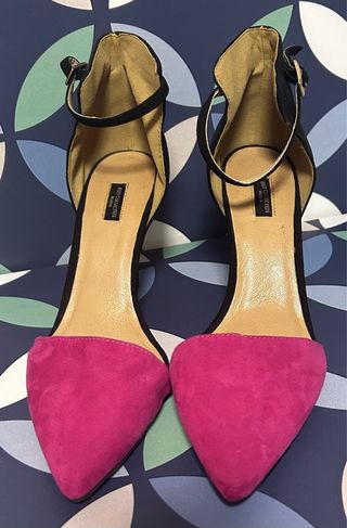 Zapatos tacón fiesta negro fucsia Unit Collection