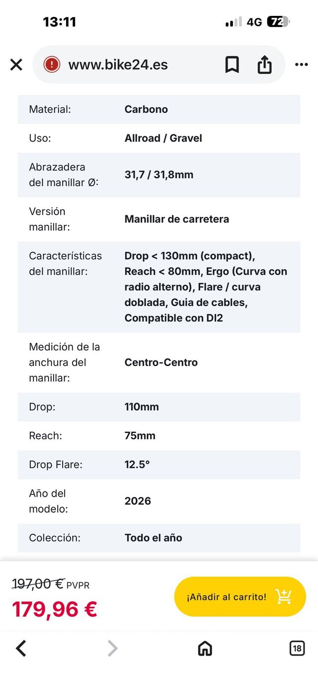 Manillar Newmen Carbono Gravel