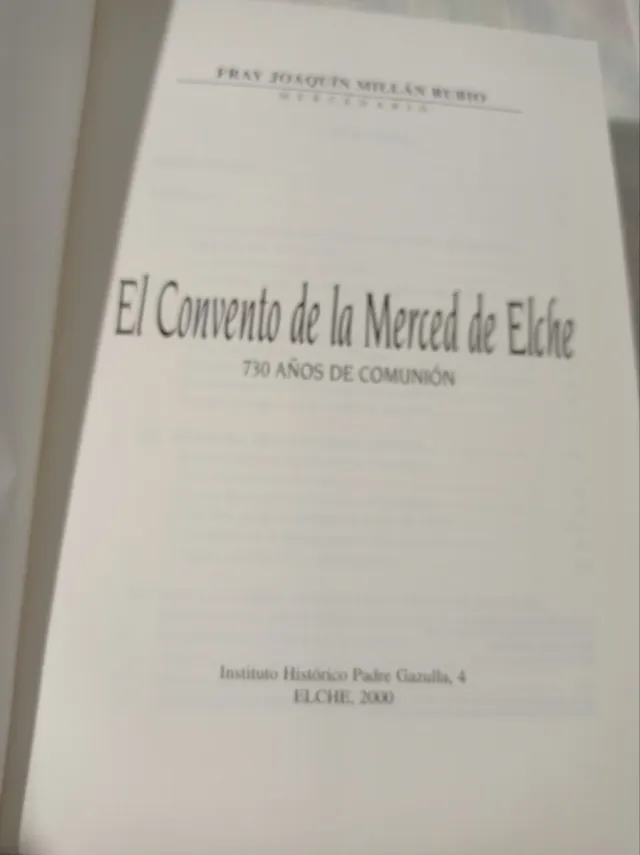 Libro El Convento de la Merced de Elche