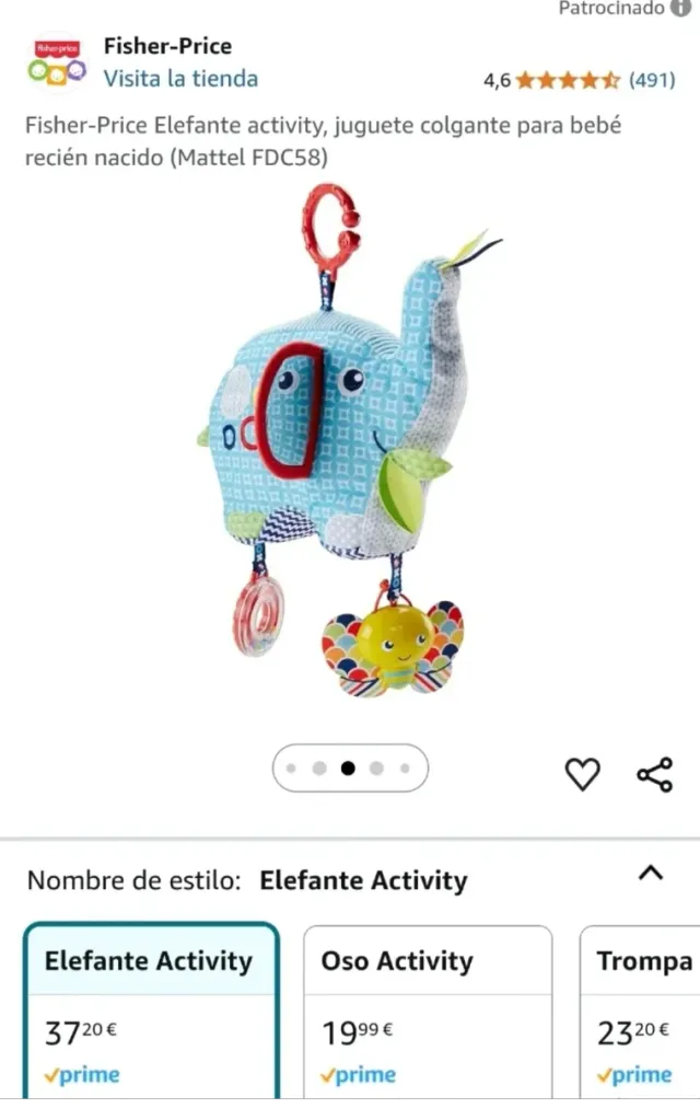 Elefante Fisher Price infantil
