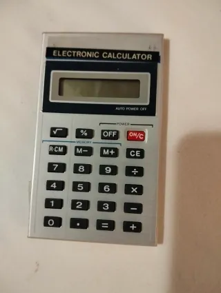 Calculadora, Vintage con Funda y Manual.