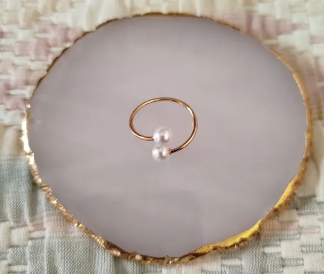 Conjunto Joyas Perlas: Pendientes, Anillo y Pulser