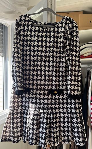 Vestido estampado pata de gallo