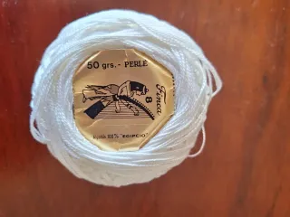 Hilo Perlé Finca 50g Nº 8 Blanco