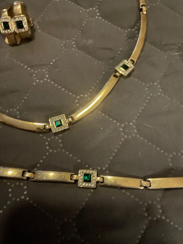 Parure vintage 4 pezzi bigiotteria color orop