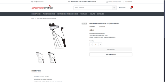 Auricolare Nokia HDD-1