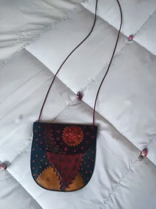 Bolso Artesanía Cuero Español Multicolor