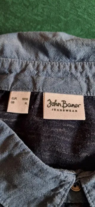 Polo manica lunga John Baner blu/grigio