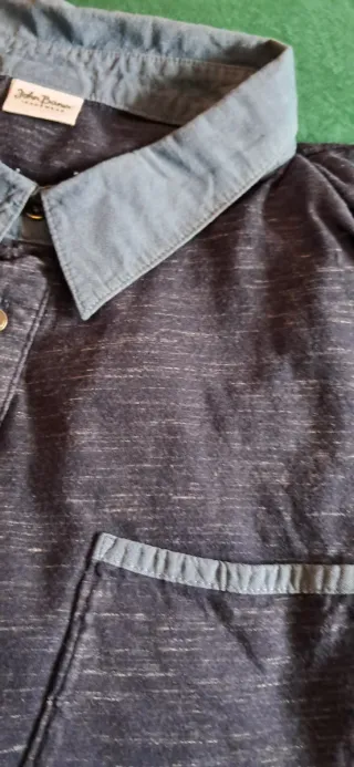 Polo manica lunga John Baner blu/grigio