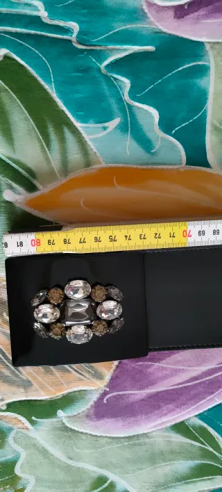 Cintura gioiello nera elasticizzata