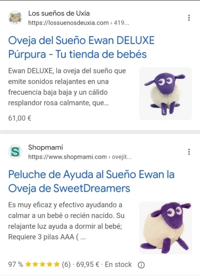 Peluche Oveja Ewan Ayuda al Sueño