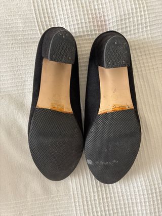 Zapatos negros de ante