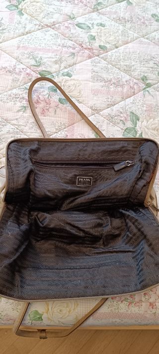 Borsa Prada Vintage Beige Chiaro Autentica