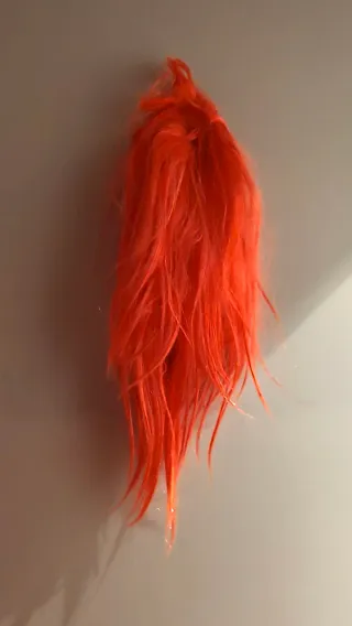 Lote 3 pelucas disfraz (negra, rubia, naranja)