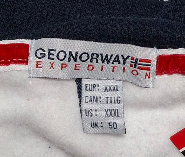 Sudadera Geographical Norway Blanca Estampada