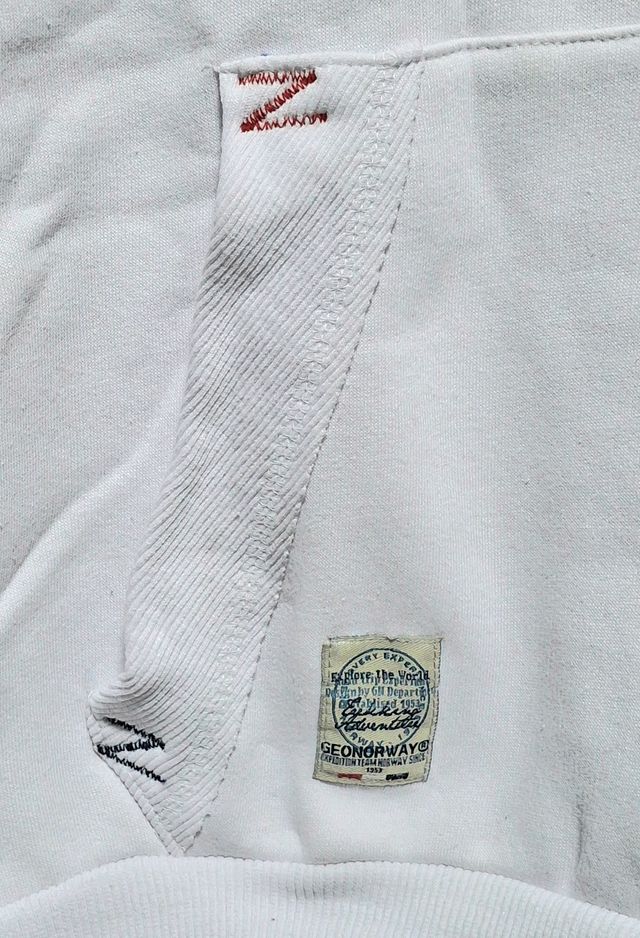 Sudadera Geographical Norway Blanca Estampada