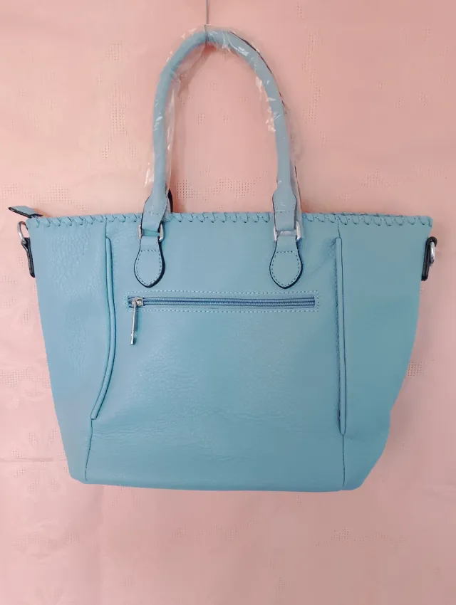 Bolso Andrea Massi Azul y Plateado